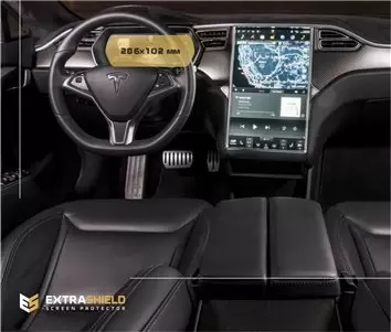 Tesla Model S 2012 - Present Digital Speedometer 12,3" Vetro Protettivo HD trasparente di navigazione Protezione