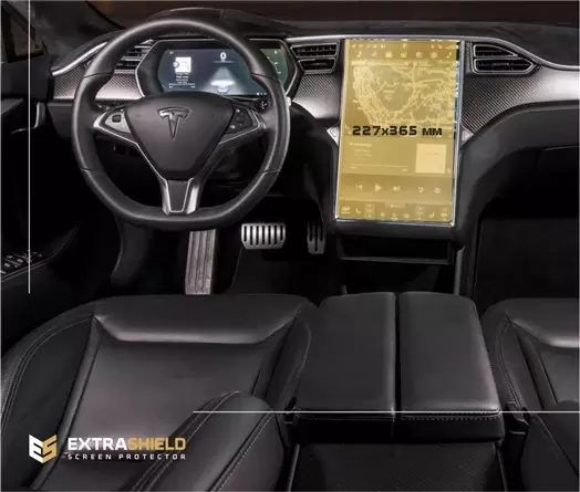 Tesla Model S 2012 - Present Multimedia 17" Vidrio protector de navegación transparente HD