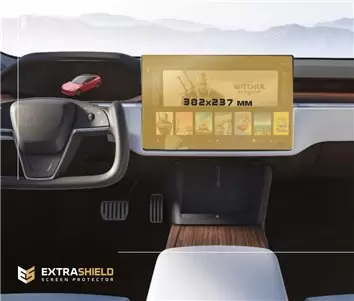 Tesla Model S 2021 - Present Multimedia 17" HD transparant navigatiebeschermglas
