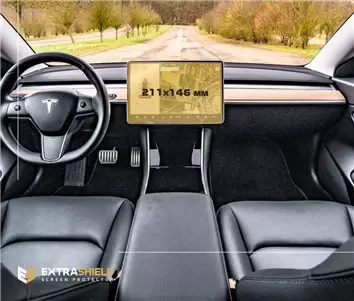 Tesla Model S 2021 - Present Rear climate control HD transparant navigatiebeschermglas
