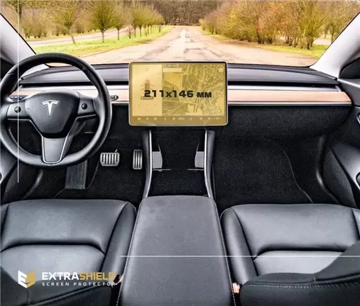 Tesla Model S 2021 - Present Rear climate control Vidrio protector de navegación transparente HD