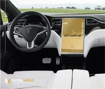 Tesla Model X 2015 - Present Multimedia 17" Vetro Protettivo HD trasparente di navigazione Protezione