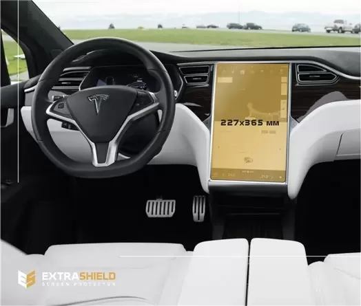Tesla Model X 2015 - Present Multimedia 17" Vidrio protector de navegación transparente HD