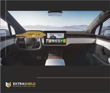 Tesla Model X 2021 - Present Digital Speedometer Vetro Protettivo HD trasparente di navigazione Protezione