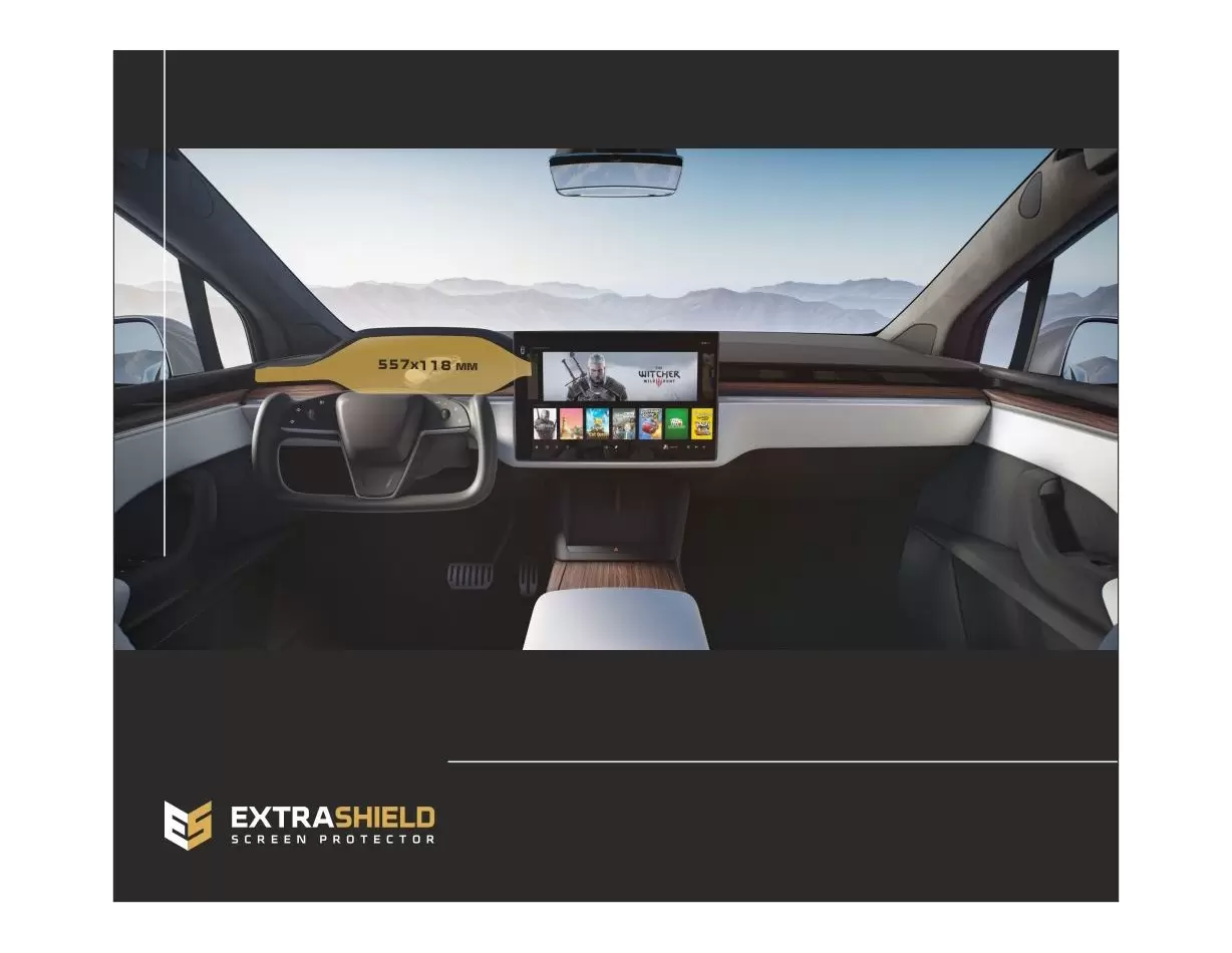 Tesla Model X 2021 - Present Digital Speedometer Vidrio protector de navegación transparente HD