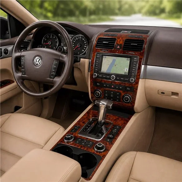 Volkswagen Touareg 2004+ complete set, met navigatie 3D dashboard sierlijstset