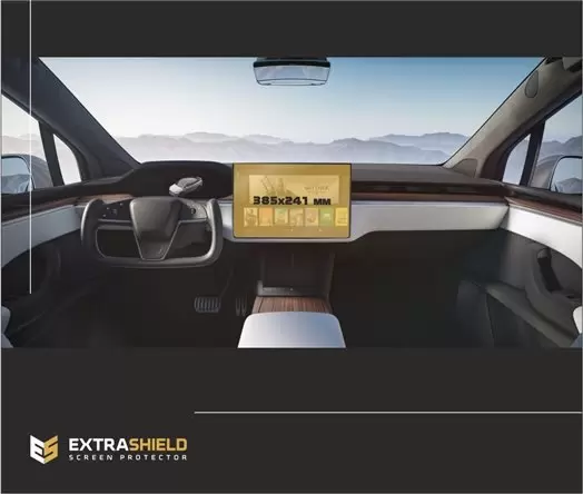 Tesla Model X 2021 - Present Multimedia 17" Vidrio protector de navegación transparente HD
