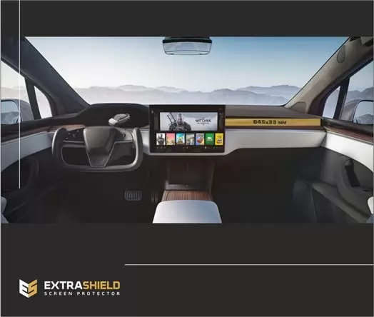 Tesla Model X 2021 - Present Multimedia passenger Vidrio protector de navegación transparente HD