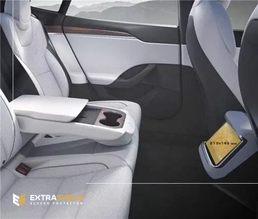 Tesla Model X 2021 - Present Rear climate control Vidrio protector de navegación transparente HD