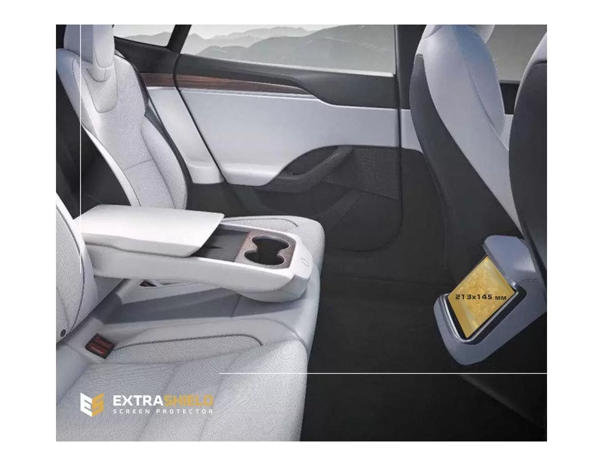 Tesla Model X 2021 - Present Rear climate control Vidrio protector de navegación transparente HD