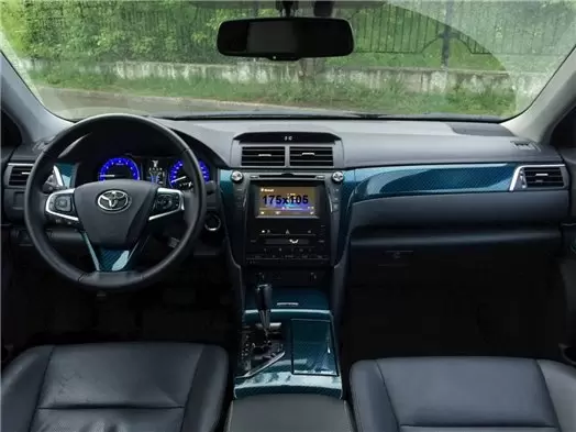 Toyota Camry VI (XV50/XV55) 2012 - Present Multimedia 7" DisplayschutzGlass Kratzfest Anti-Fingerprint Transparent - 1- Cockpit 