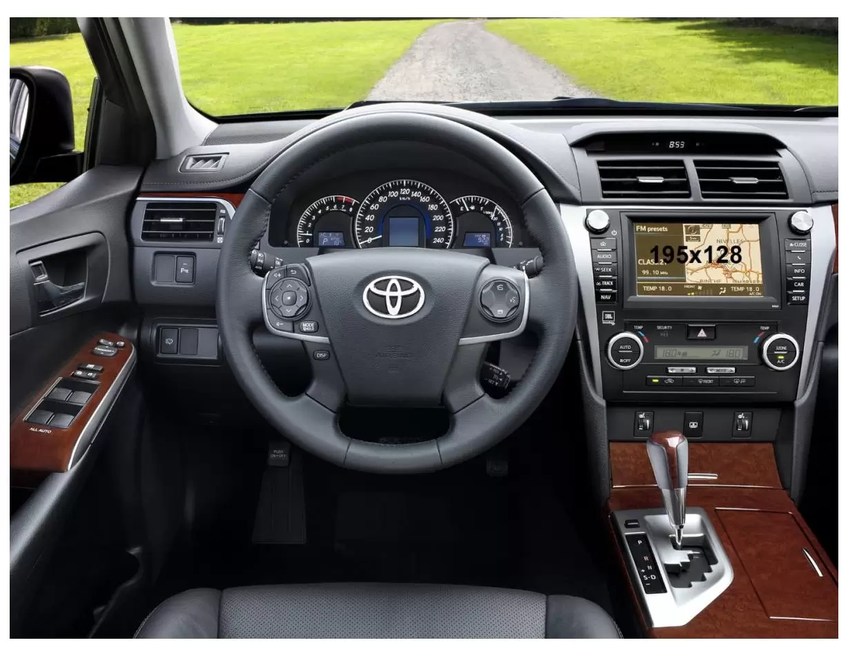 Toyota Camry VI (XV50/XV55) 2012 - Present Multimedia 8" HD transparant navigatiebeschermglas