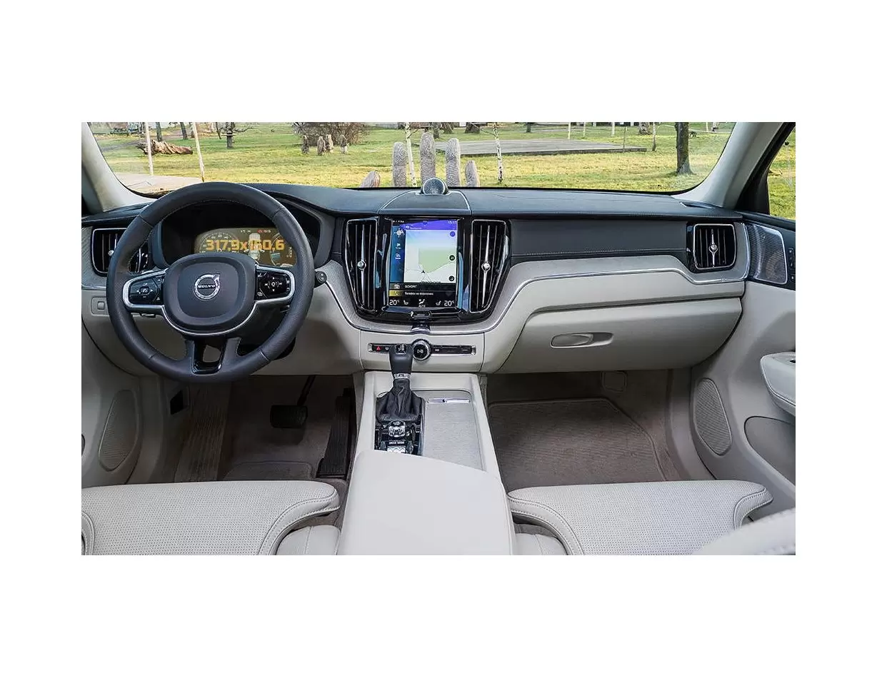 Volvo XC60 2017 - Present Digital Speedometer Protection d'écran Résiste aux rayures HD transparent - 1 - habillage decor de tab