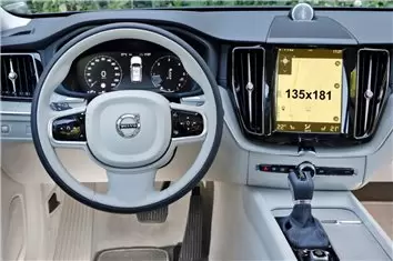Volvo XC60 2017 - Present Multimedia 9" DisplayschutzGlass Kratzfest Anti-Fingerprint Transparent - 1- Cockpit Dekor Innenraum