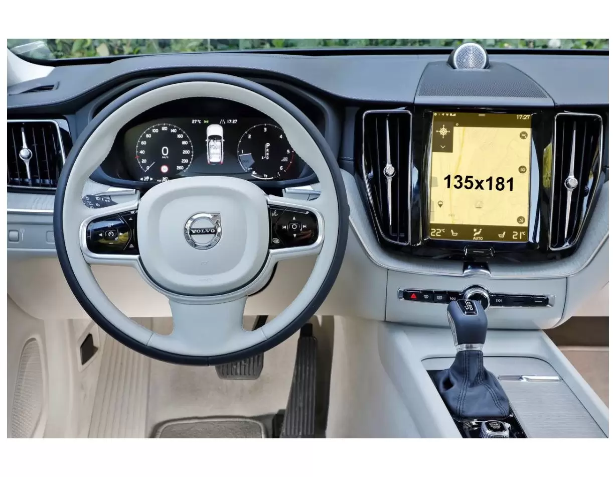 Volvo XC60 2017 - Present Multimedia 9" Vidrio protector de navegación transparente HD
