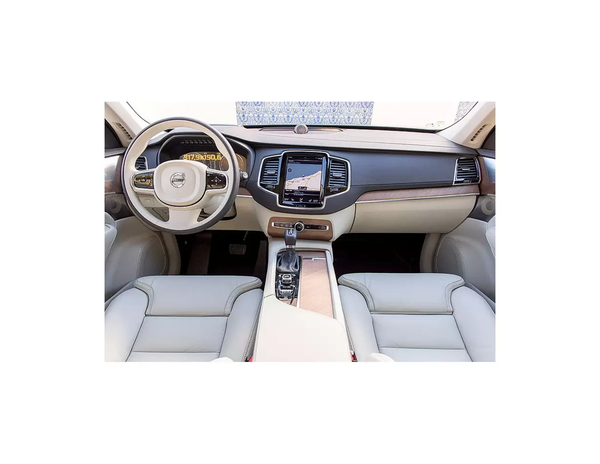 Volvo XC90 2014 - Present Digital Speedometer 12.3" HD transparant navigatiebeschermglas