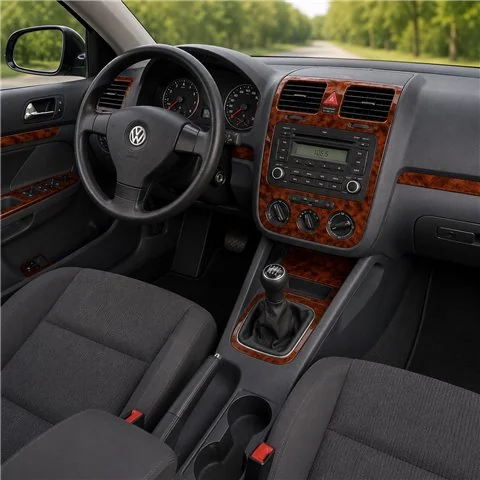 Volkswagen Jetta 2005-2009 handgeschakeld, airco 3D dashboard sierlijstset