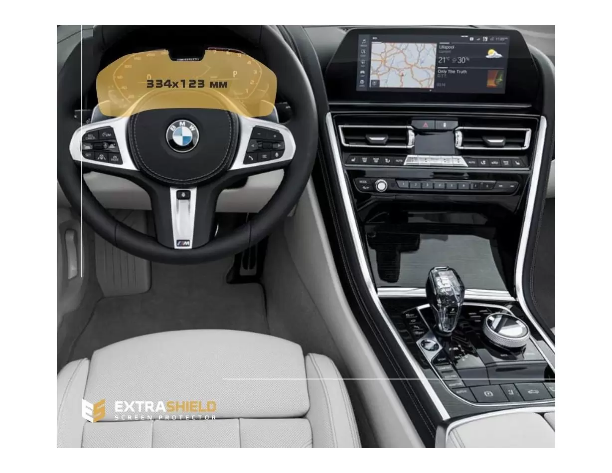 BMW 7 Series (G11/G12) 2019 - Present Digital Speedometer (with camera) 12,3" Vidrio protector de navegación transparente HD