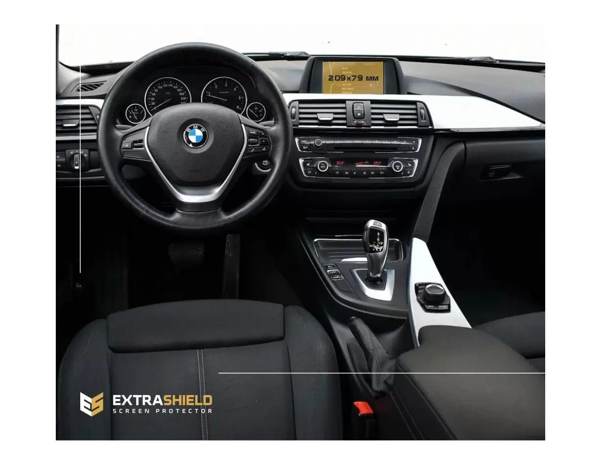 BMW 3 Series (G20) 2018 - Present Digital Speedometer (with sensor) 12,3" HD transparant navigatiebeschermglas