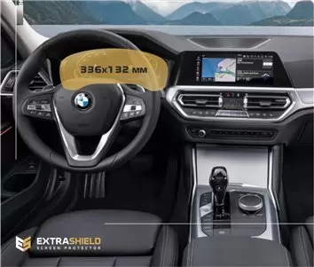 BMW 3 Series (G20) 2018 - Present Digital Speedometer (Central) 12,3" Vetro Protettivo HD trasparente di navigazione Protezione