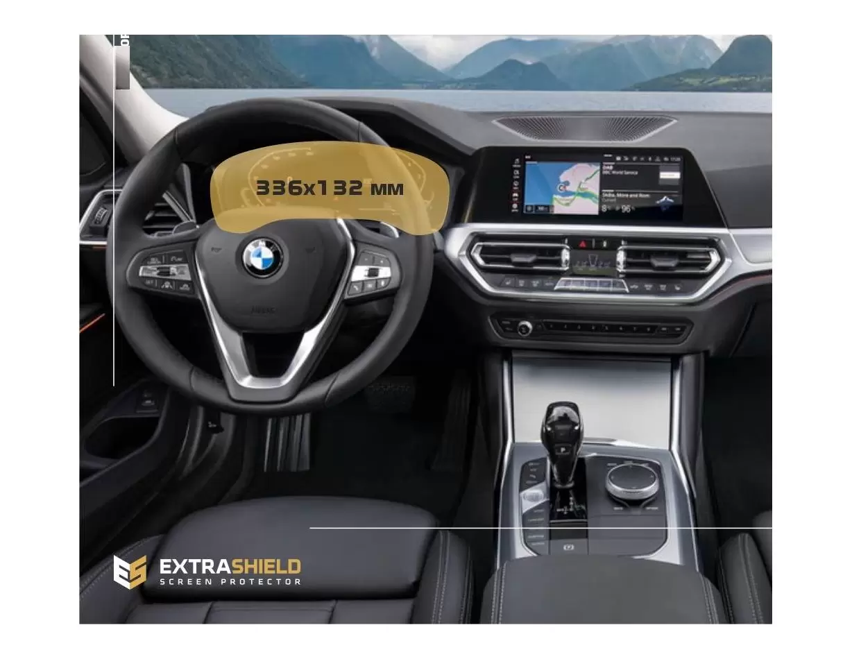 BMW 3 Series (G20) 2018 - Present Digital Speedometer (Central) 12,3" Protection d'écran Résiste aux rayures HD transparent - 1 