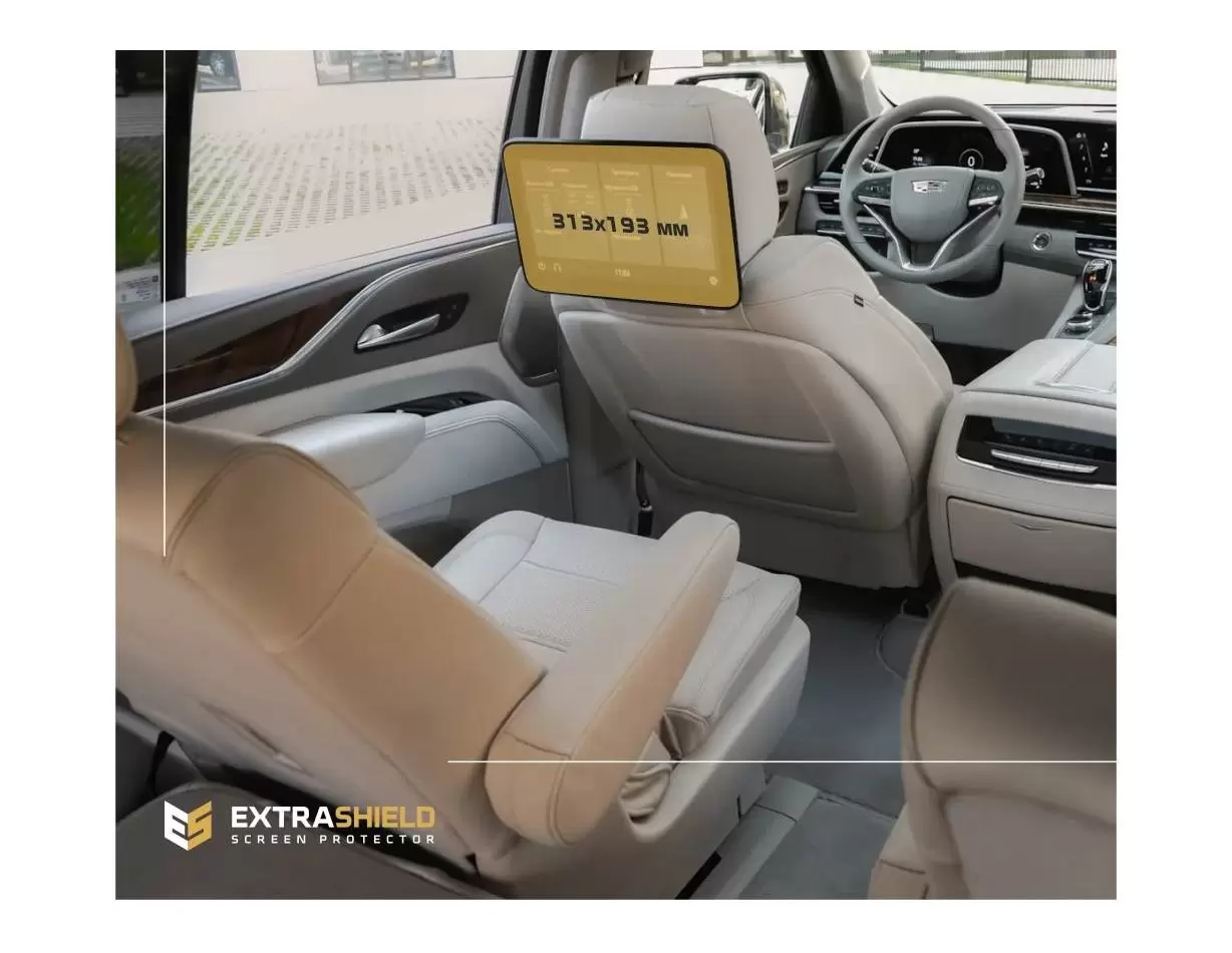 Cadillac Escalade 2021 - Present Passenger monitors (2 pcs,) ExtraShield Screeen Protector