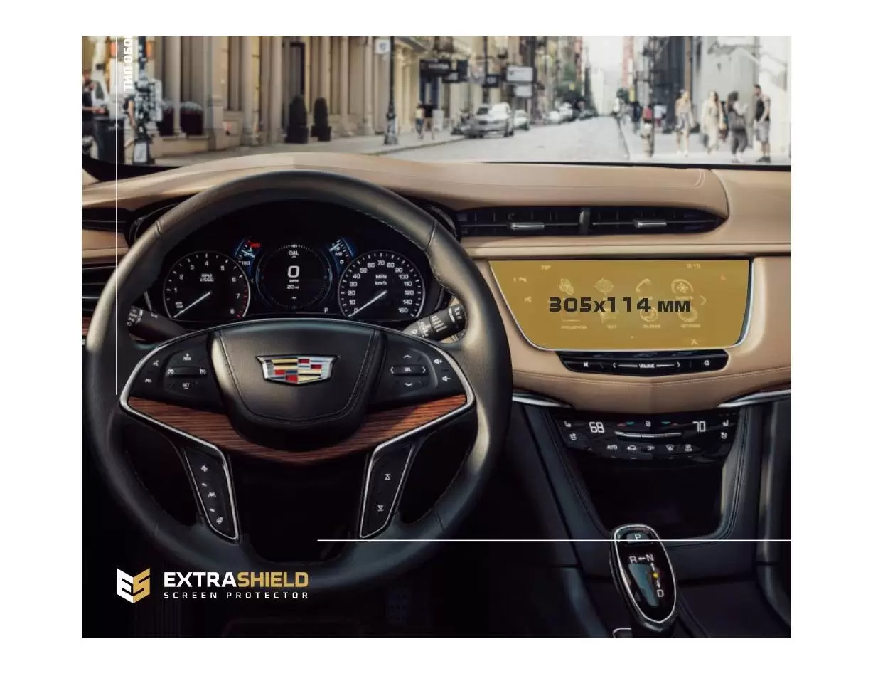 Cadillac Escalade 2021 - Present Passenger monitors (2 pcs,) HD transparant navigatiebeschermglas