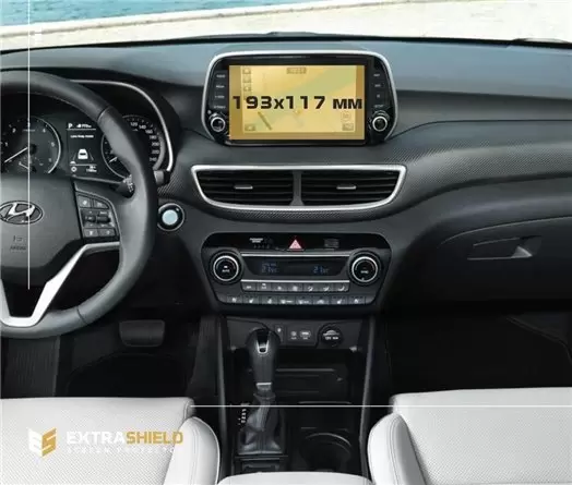 Hyundai Sonata 2019 - Present Multimedia 8" DisplayschutzGlass Kratzfest Anti-Fingerprint Transparent - 1- Cockpit Dekor Innenra