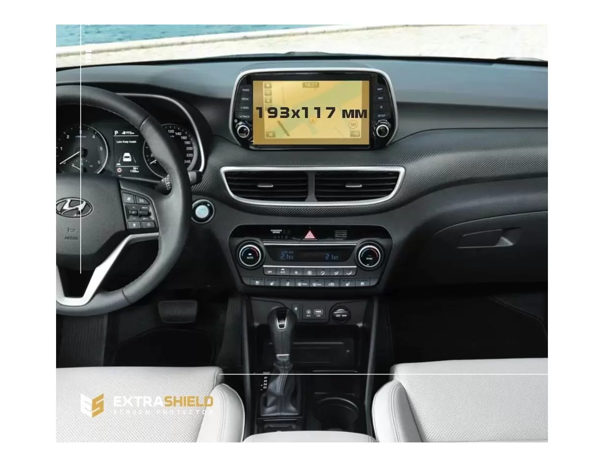 Hyundai Sonata 2019 - Present Multimedia 8" Protection d'écran Résiste aux rayures HD transparent - 1 - habillage decor de table