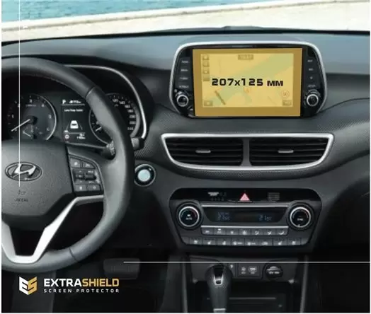 Hyundai Staria 2021 - Present Multimedia + climate-control DisplayschutzGlass Kratzfest Anti-Fingerprint Transparent - 1- Cockpi