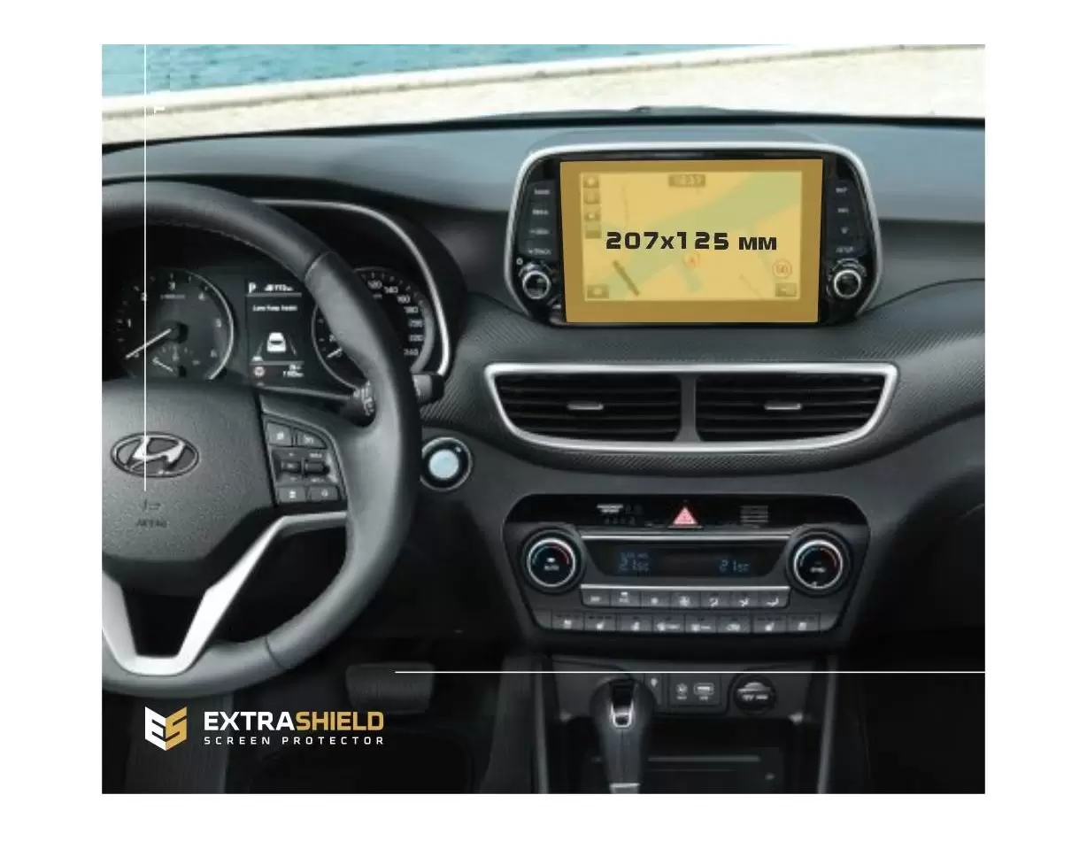 Hyundai Staria 2021 - Present Multimedia + climate-control Vidrio protector de navegación transparente HD