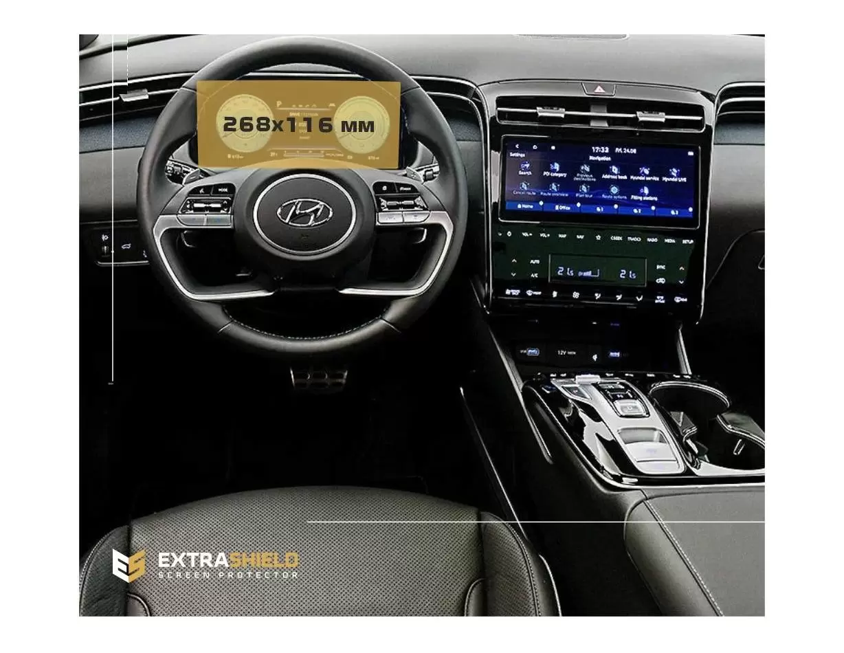 Hyundai Tucson 2015 - 2020 Multimedia 8" Protection d'écran Résiste aux rayures HD transparent - 1 - habillage decor de tableau 