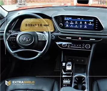 Hyundai Santa Fe 2021 - Present Digital Speedometer 12,3" HD transparant navigatiebeschermglas