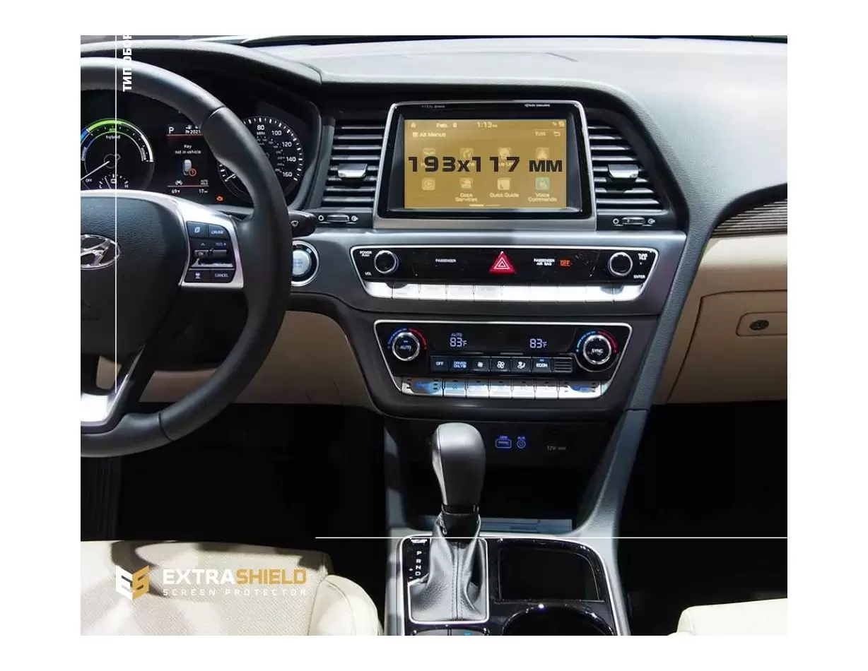 Hyundai Santa Fe 2021 - Present Multimedia 10,25" HD transparant navigatiebeschermglas