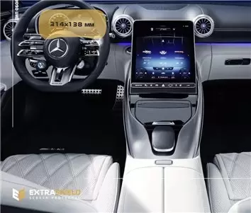 Mercedes-Benz S-class (W223/Z223) 2020 - Present Passenger monitors (2pcs,) Android Vidrio protector de navegación transparente 