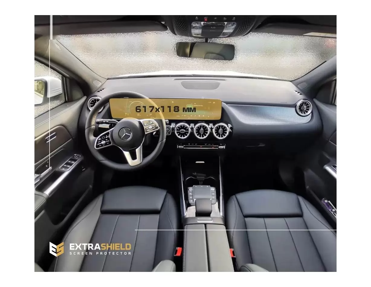 Mercedes-Benz GLA (H247) 2019 - Present Digital Speedometer + Multimedia 10,25" ExtraShield Screeen Protector