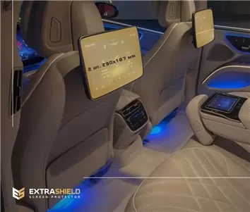 Mercedes-Benz EQS 2020 - Present Passenger monitors (2pcs,) 10,2" HD transparant navigatiebeschermglas