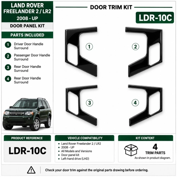 Land Rover Freelander 2 2008-heden doors colsole interieur dashboard decoratieset dashboard decor