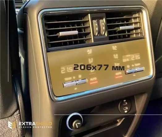 Porsche Cayenne 2017 - Present Rear Climate-Control 10,5" Vidrio protector de navegación transparente HD