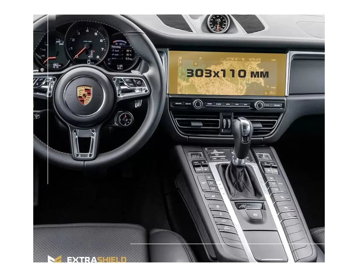 Porsche Macan Facelift 2018 - Present Multimedia 11" HD transparant navigatiebeschermglas
