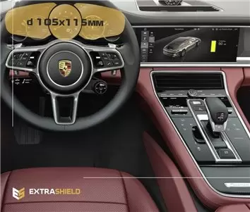 Porsche Panamera II 2017 - Present Digital Speedometer 12" HD transparant navigatiebeschermglas