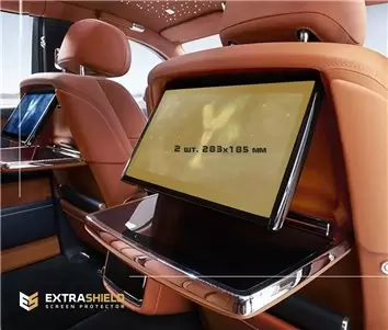 Rolls-Royce Phantom 2017 - Present Passenger monitors (2pcs,) 15" DisplayschutzGlass Kratzfest Anti-Fingerprint Transparent - 1-