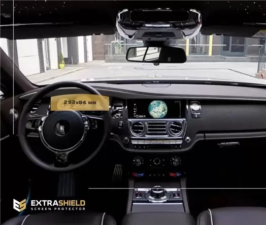 Rolls-Royce Wraith 2013 - Present Digital Speedometer Vidrio protector de navegación transparente HD