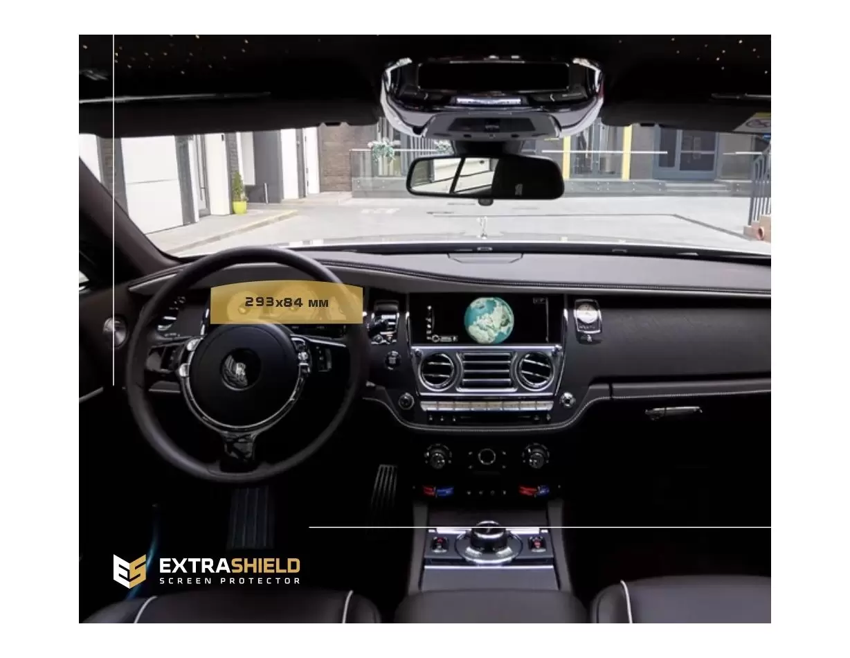 Rolls-Royce Wraith 2013 - Present Digital Speedometer DisplayschutzGlass Kratzfest Anti-Fingerprint Transparent - 1- Cockpit Dek