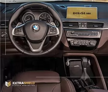 BMW X1 (F48) 2015 - 2019 Multimedia 6,5" DisplayschutzGlass Kratzfest Anti-Fingerprint Transparent