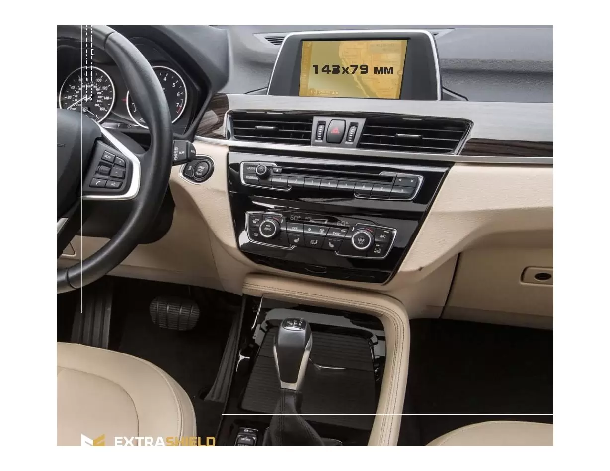 BMW X1 (E84) 2009 - 2012 Multimedia 8,8" HD transparant navigatiebeschermglas