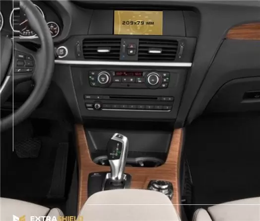 BMW X2 (F39) 2017 - Present Multimedia 6,5" DisplayschutzGlass Kratzfest Anti-Fingerprint Transparent - 1- Cockpit Dekor Innenra
