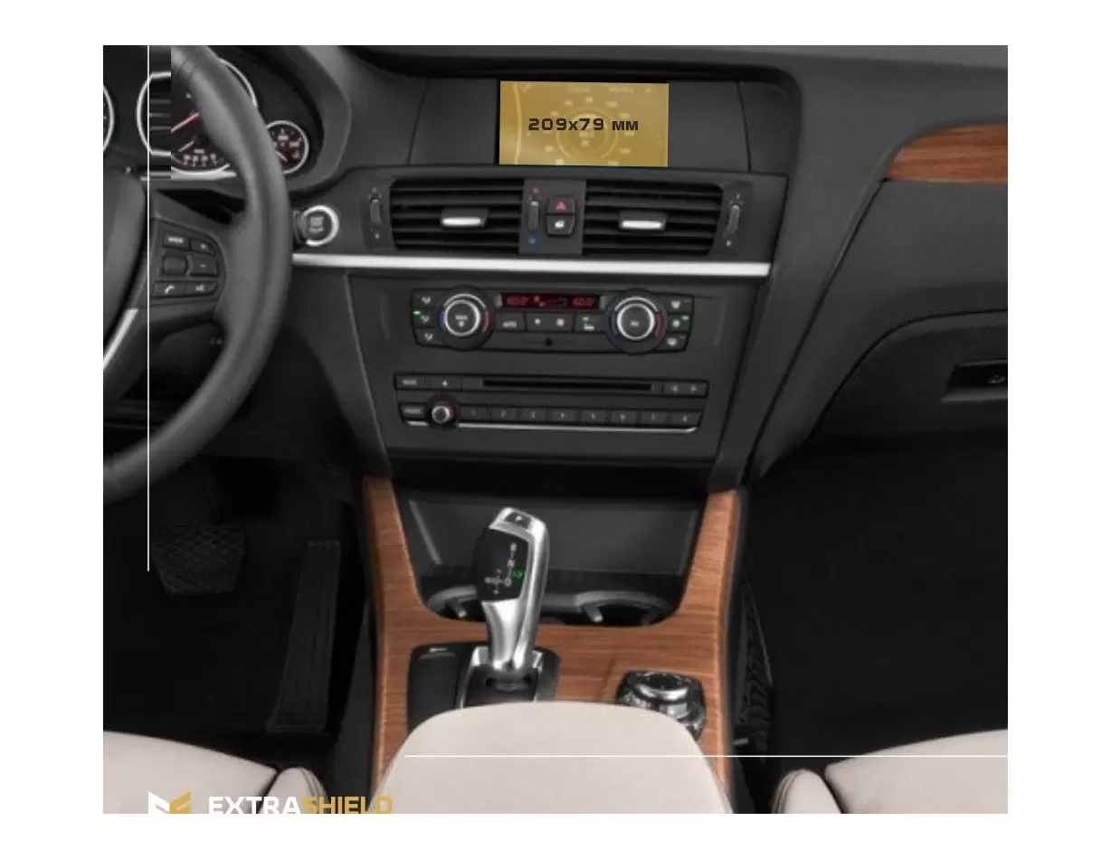 BMW X2 (F39) 2017 - Present Multimedia 6,5" DisplayschutzGlass Kratzfest Anti-Fingerprint Transparent - 1- Cockpit Dekor Innenra