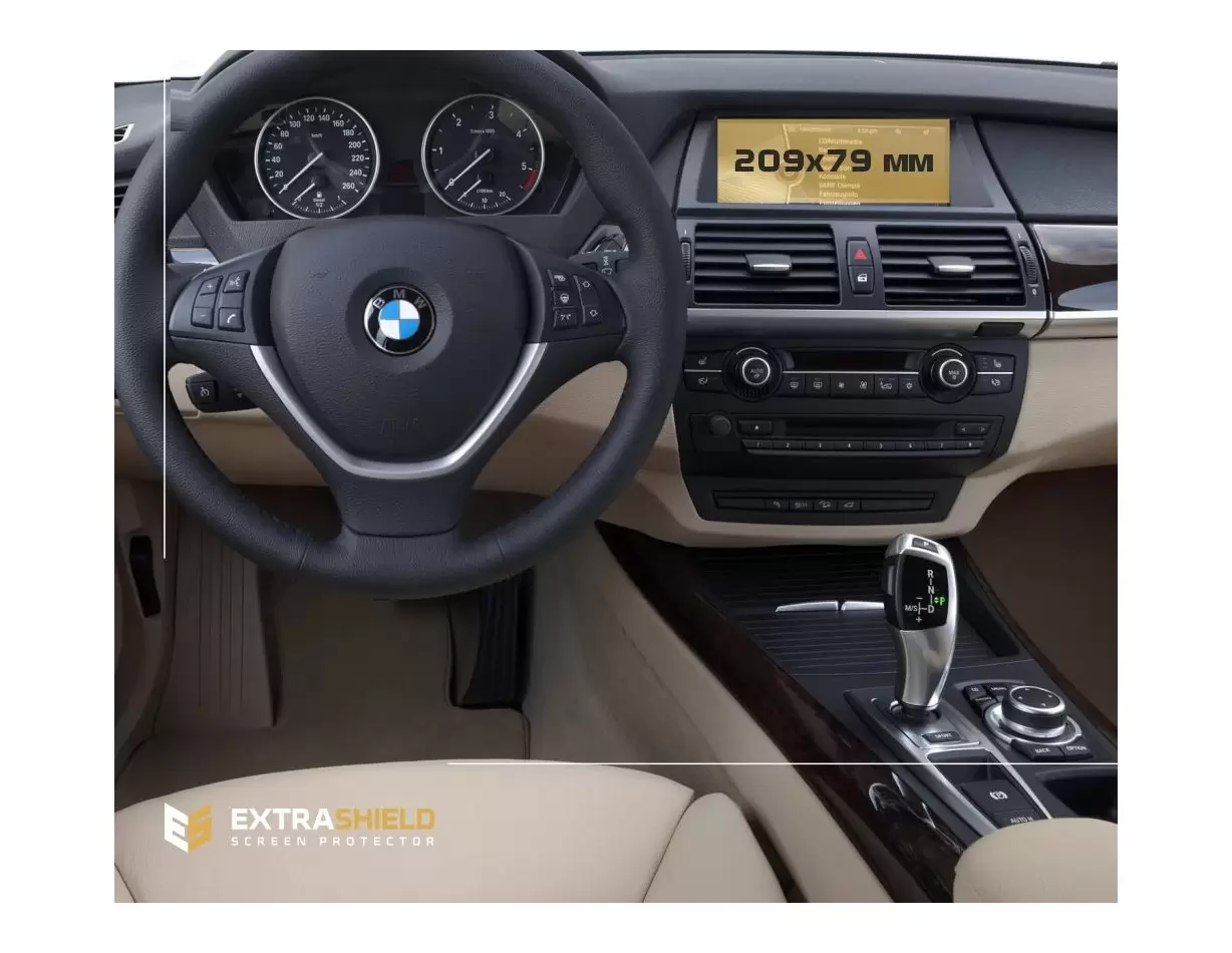 BMW 6 Series (G32) 2017 - 2020 Passenger monitors (2pcs,) 10,2" HD transparant navigatiebeschermglas