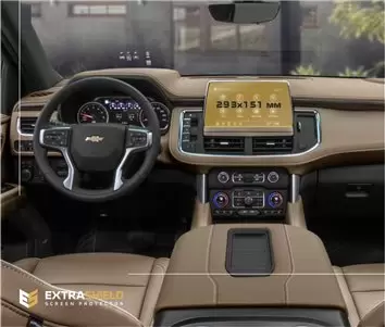 Chevrolet Corvette Stingray 2020 - Present Digital Speedometer DisplayschutzGlass Kratzfest Anti-Fingerprint Transparent - 1- Co